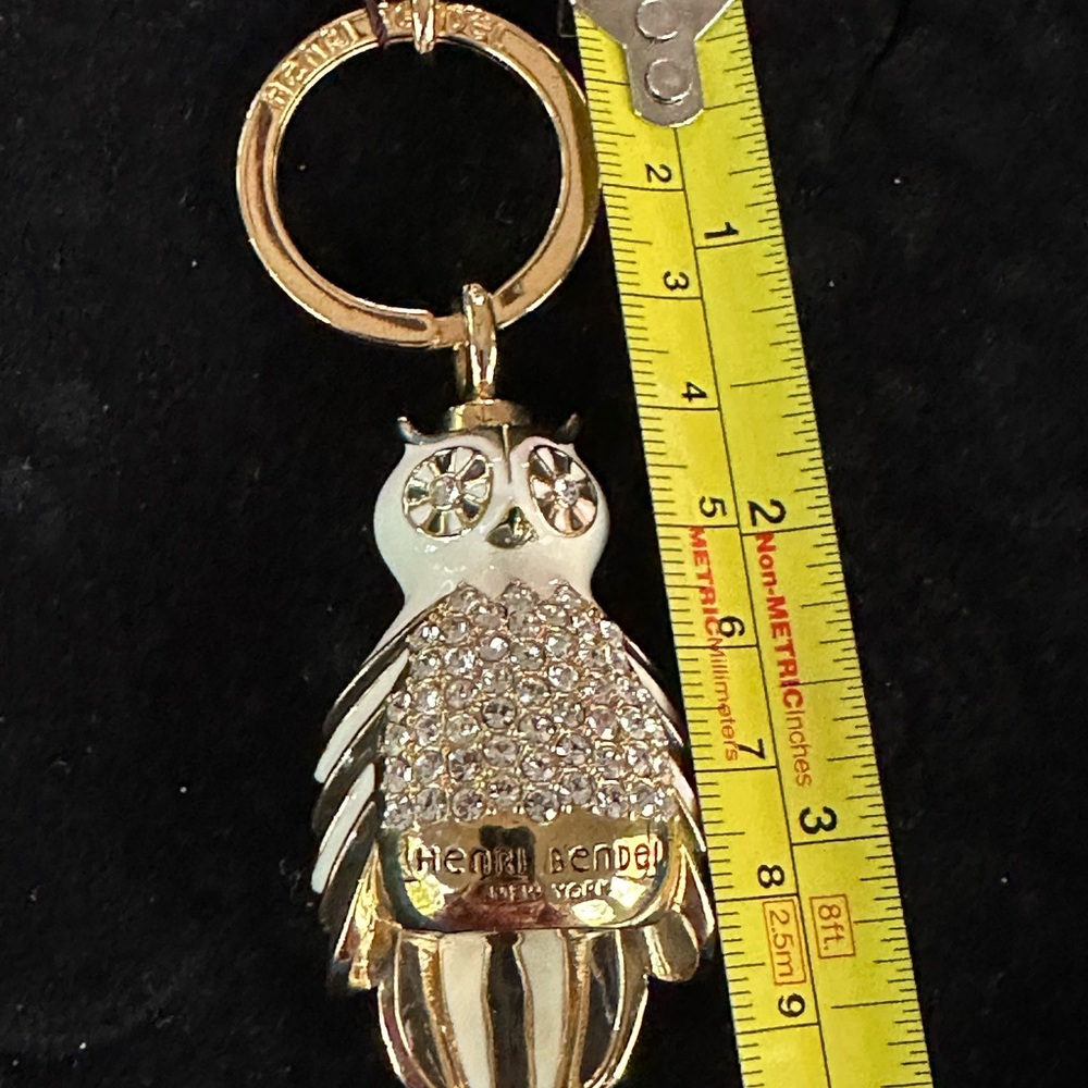 Gorgeous Vintage Henri Bendel Hazel Owl Key Fob W/ Swarovski Crystals NWT - Picture 12 of 16